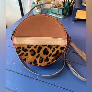 Soruka Recycled Leather Multicolored Round Crossbody